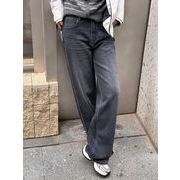 2025秋冬新作レディースワイド ストレートデニムパンツ