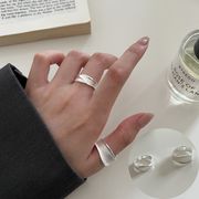 個性的シルバー指輪 波模様 シルバーアクセサリー アレルギー対応 調整可能 おしゃれ 上品