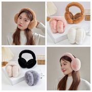 折り畳み 耳あて ボア 防寒 かわいい 女性 冬 新作  6色