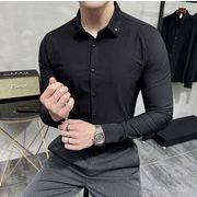 メンズシャツ ビジネスTシャツ メンズTシャツ 紳士服 Tシャツフォーマル ファッションTシャツ 長袖Tシャツ