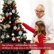 中空スノーフレークペンダント DIY 木製スノーフレークデコレーション クリスマスツリーアレンジメント