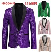パフォーマンス、スパンコールスーツ、メンズスーツ、ジャケットM00004M