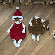 2025秋冬新作　子供服　厚手　ノースリーブイ　ロンパース　可愛い　おしゃれ　クリスマス服　帽子付き