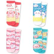 ぽちゃちゃ ウーパールーパー 靴下 4足セット スニーカー丈 20-24cm【小ロット販売】