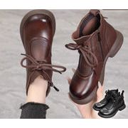 2025秋冬新作ブーツ 靴 ショートブーツ 安定感  防寒 靴 ラウンドトゥ レ裏起毛  2色