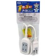タップ付きコード3口1MホワイトSK-3T01W