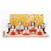 【ご紹介します！やきものの街、瀬戸市発祥！薬師窯のお雛様！】染絵弥生飾り雛(平飾り)