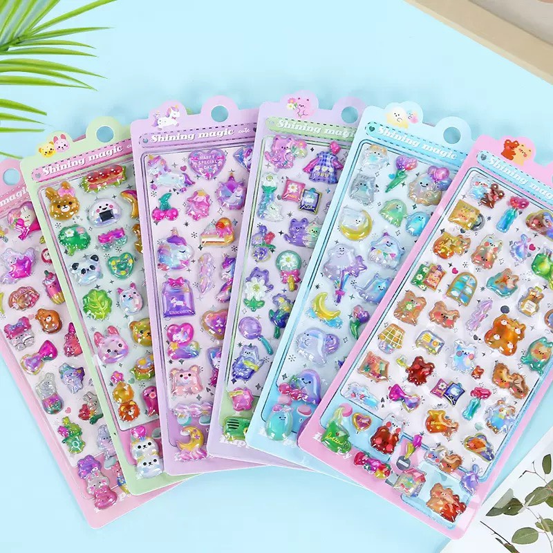 3Dステッカー 手作りDIY 子供おもちゃ 可愛いシール 立体ステッカー 粘着シールLF