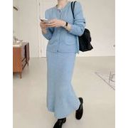 今季マストバイ    気質   おしゃれ   ニット  セーター +ハイウエスト  ニットスカート  ドレス  セット