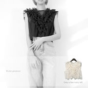 【2025新作】チュール　フリル　ベスト(32433)