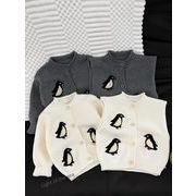 韓国子供服 ベビー服  キッズ 男の子 ニット トップス+ニット チョッキ 分けて販売  2色  73cm-110cm