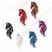 6色 金属 馬のブローチ 動物 馬ブローチ コサージュ ピン  2026 新年  午年  馬のアクセサリー