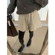 2025年INS 秋冬新作   気質   おしゃれ   カジュアル  ウール  ワイドレッグ  リラックスパンツ