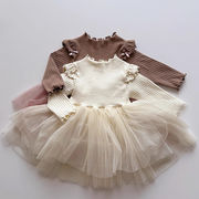 「2025」子供服★ワンピース★長袖★韓国風子供服★2色80cm～130cm