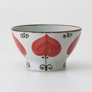 〈ＳＡＬＥ〉【波佐見焼】 風船かずら 軽量くらわんか碗 中・赤　日本製