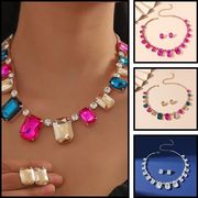 ネックレスイヤリングセット&ネックレスピアスセットE90091