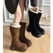 秋冬シューズ  ロングブーツ ブーツ  裏起毛  お出かけ 靴  厚底
