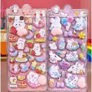 手帳素材装飾　貼り付けパーツぷくぷく立体シール　携帯装飾品　3Dエポキシステッカー