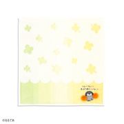 コウペンちゃん 無撚糸 タオルハンカチ 君を見守る イエロー