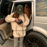 今季マストバイ   気質   おしゃれ  スタンドカラー  ラムウール  パーカー+ショートパンツ   セット