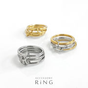 ▼MAGGIO▼コネクトトリプルステンレスリング　指輪