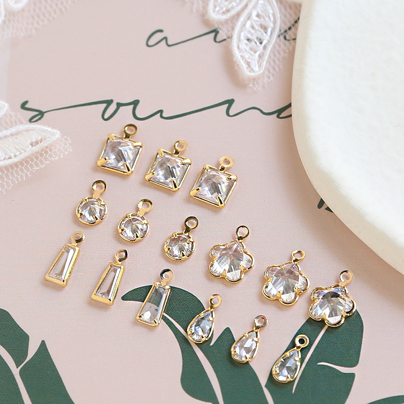 ラインストーン チャーム アクセサリーパーツ ジュエリーチャーム ビジューパーツ ラウンド ハンドメイド