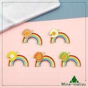 虹 アクセサリーパーツ デコパーツ カン付き ペンダント DIY素材 ハンドメイド 可愛い