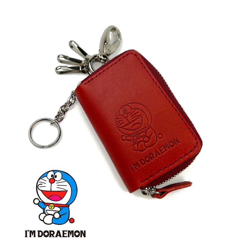 全5色】日本製 栃木レザー 本革 ドラえもんラウンドファスナー