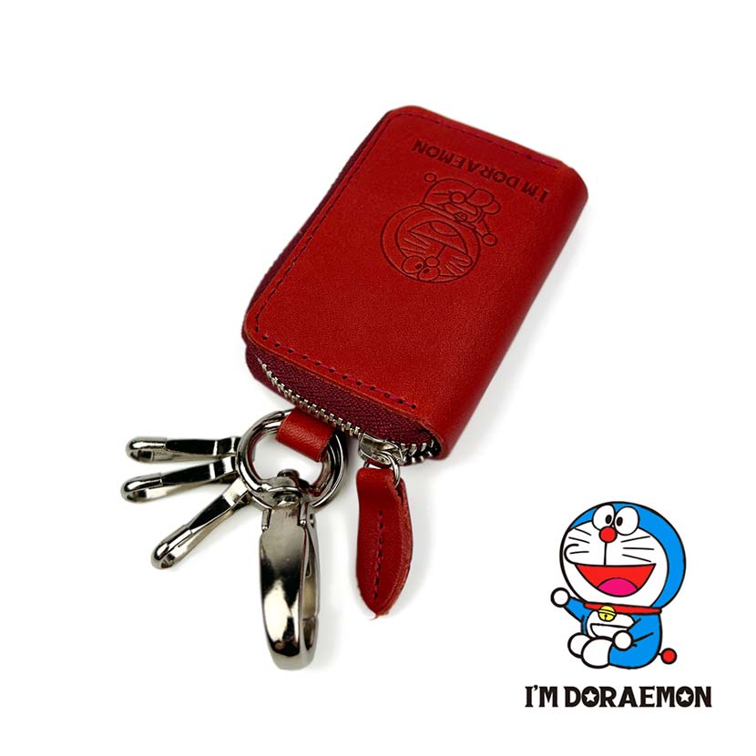 全5色】日本製 栃木レザー 本革 ドラえもんラウンドファスナー