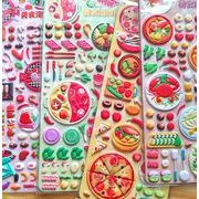 手帳素材装飾　3D　貼り付けパーツぷくぷく立体シール　携帯装飾品　エポキシステッカー