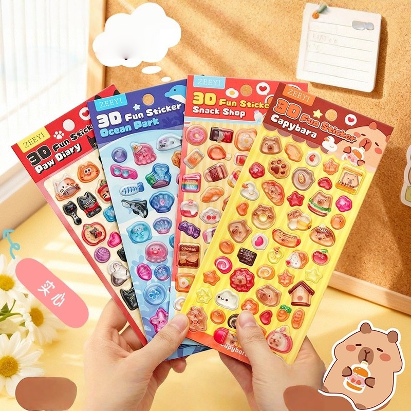 人気新品★DIY手作★立体キャラクターシール★粘着シール★3Dシール★手帳用・創意ステッカー