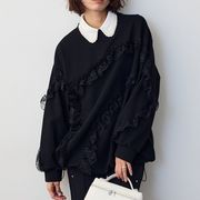 2025年INS 秋冬新作   気質   おしゃれ　フリル ゆったり  スウェットシャツ