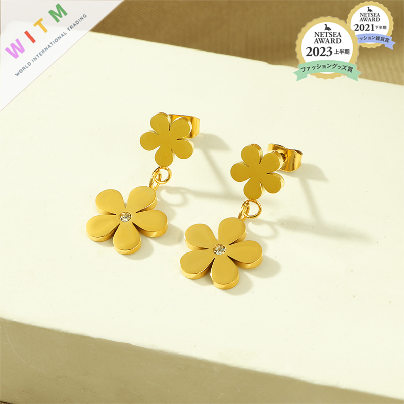 花形 ピアス アクセサリー 耳飾り 金属アレルギー対応 ステンレス製 レディース オシャレ