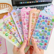 立体ステッカー　ぷくぷくシール　動物　スイーツ　スマホ　手帳　5枚入り 海外倉庫発送