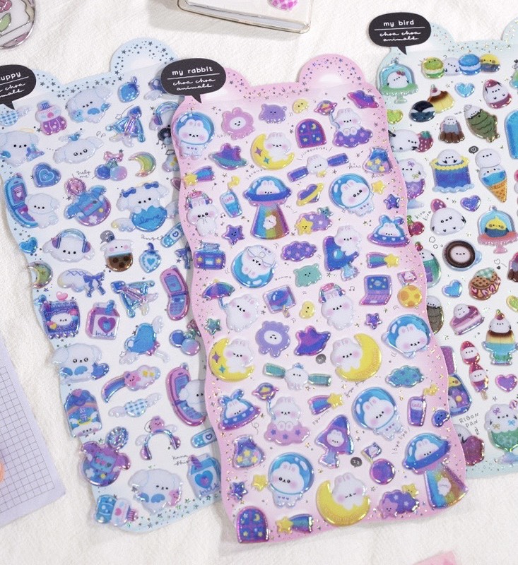 新品ステッカー 手作りDIY 子供おもちゃ 可愛いシール 立体ステッカー 粘着シールLF