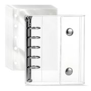 シール帳 透明 M5サイズ ボンボンドロップシール対応 バインダー＆シール台紙 (10枚セット 3層構造)