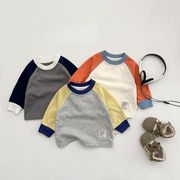 2026春夏※長袖Tシャツ 配色カジュアル インナー トップス 男の子