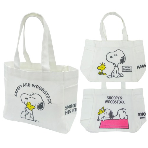【2026新作☆SNOOPY/MIFFY】スヌーピー/ミッフィー　帆布　刺繍入りトートバッグ