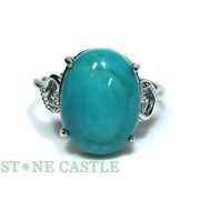 ☆一点物☆【リング】天然ターコイズ オーバル型 (3A) 約12x16mm No.21