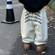 2026  春新品 ★ 韓国風子供服★ ルーズ カジュアル スポーツ フリース裏起毛 パンツ 80-130cm