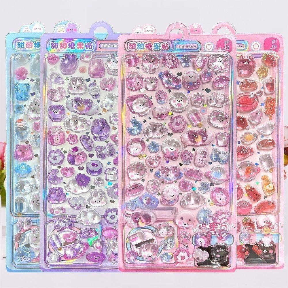 DIY用 手帳用 貼り付け スマホケース シール 可愛い 立体  装飾用 手芸用品