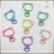 【14色】キーホルダー金具 ぱんだ パンダ ナスカン カラビナ 回転カン カラフル  DIYパーツ 手芸 基礎金具