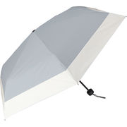 ジミージー　晴雨兼用ＵＶ加工　折りたたみ傘（５５ｃｍ）グレー・オフホワイト１