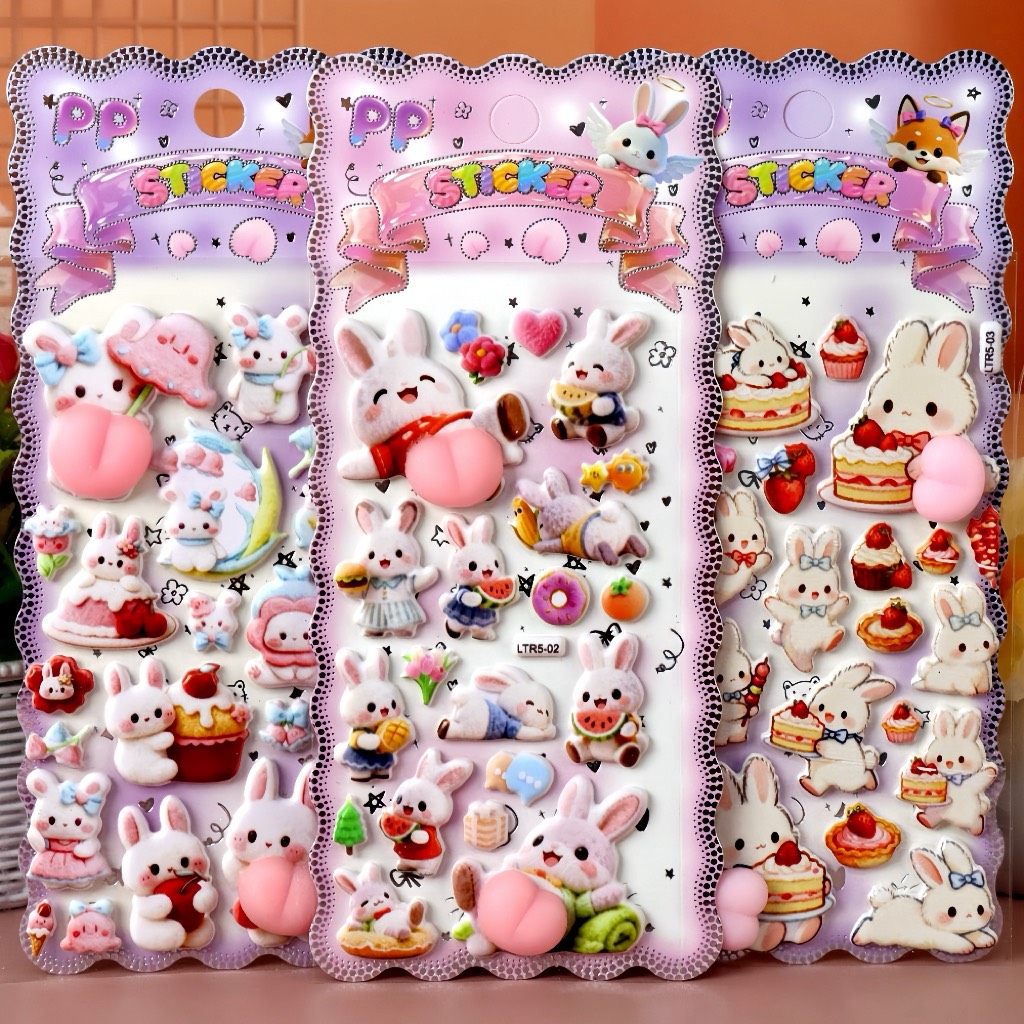 3Dステッカー 手作りDIY 子供おもちゃ 可愛いシール 立体ステッカー 粘着シールLF