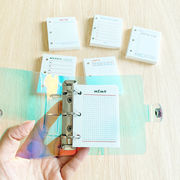 6穴 手帳  ルーズリーフ  ノートブック  メモ ノート  計画帳 白紙  A5/A6/A7/A8