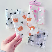 3穴 カラフルなクリップ PVC透明パンフレットカバー アルバム収納帳 手帳カバー A8