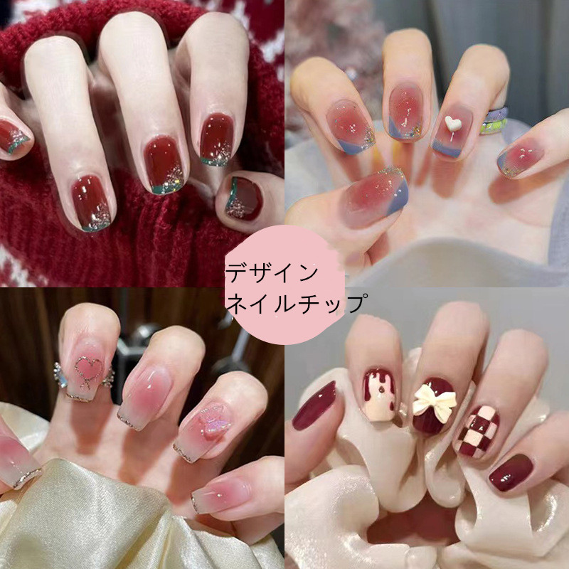 ネイルチップ ハンドメイド 貼るだけネイル ジェルネイル ネイルシール セルフネイル おうちネイル 可愛い