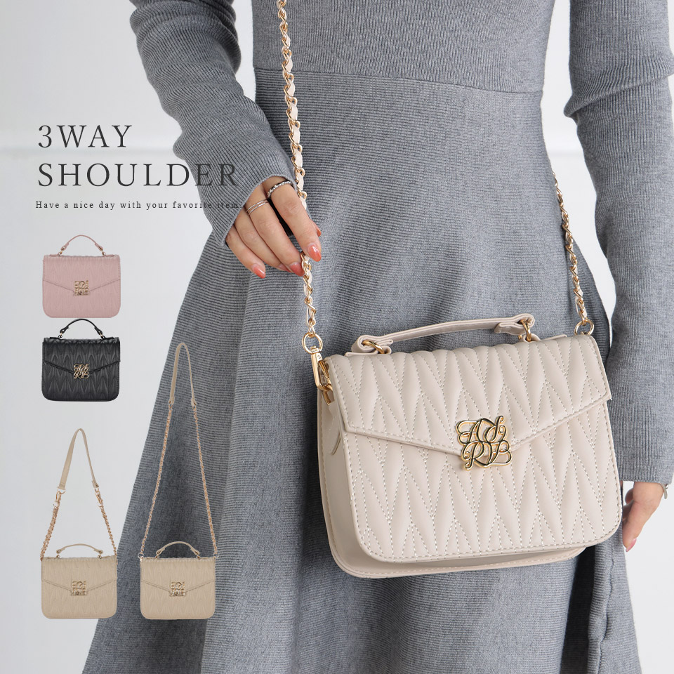 3WAY 2WAY ショルダー レディス チェーン ミニ ハンドバッグ ミニ
