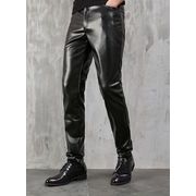 メンズPU ボトムス ズボン PUパンツ 大きいサイズ 新作 タイトレザーパンツ バイクレザーパンツ