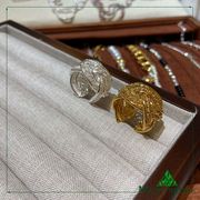 欧米風 24Kコーティング 指輪 リング 編み アレルギー対応素材 ファッション 開口指輪 レディース